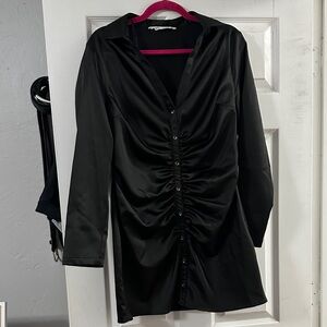 Zara Black Satin Blouse